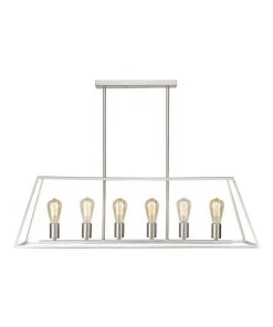 Wholesale ✨ Oriel Lighting Southport.100 6-Light 100cm Urban Retro Pendant Light Brushed Chrome 🌟