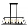 New 🥰 Oriel Lighting Southport.100 6-Light 100cm Urban Retro Pendant Light Black 😀