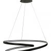 Best deal ❤️ Oriel Lighting Infinity 80cm Led Spiral Pendant Black ✔️