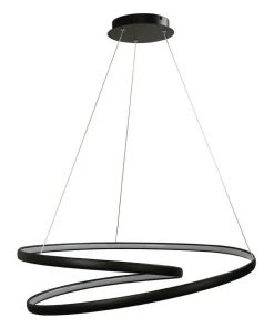 Best deal ❤️ Oriel Lighting Infinity 80cm Led Spiral Pendant Black ✔️