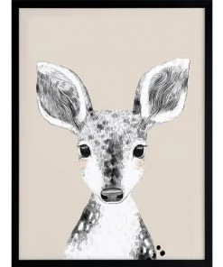 Cheapest 🎉 Urban Road Doe A Deer Print Black Frame 🎁