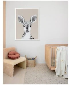 Budget 🔥 Urban Road Doe A Deer Print Oak Frame ✔️ -Deals Home Décor Store 811747900 2 720x928