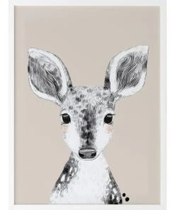 Best Sale 😀 Urban Road Doe A Deer Print White Frame 🔔