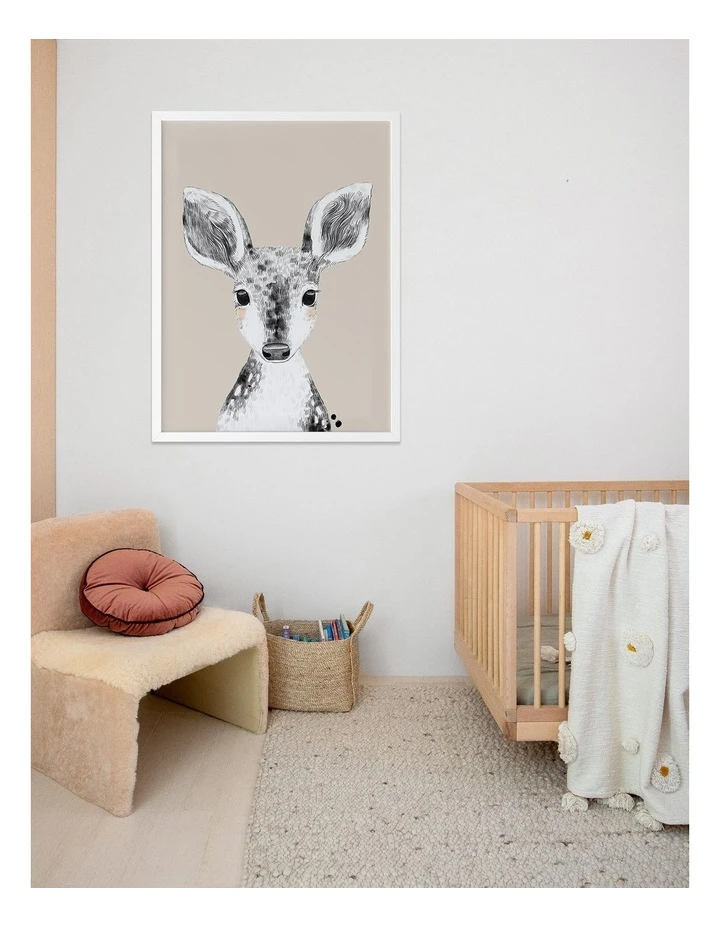 Best Sale π Urban Road Doe A Deer Print White Frame π 2 Best Sale π Urban Road Doe A Deer Print White Frame π - Image 2