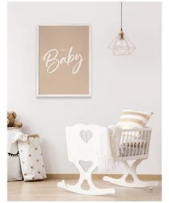 Flash Sale 👍 Urban Road Hey Baby Print Oak Frame 😀 -Deals Home Décor Store 811750600 2 720x928