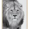 Budget 🤩 Urban Road Lion Hunt Print Oak Frame 🥰