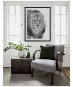 Budget 🤩 Urban Road Lion Hunt Print Oak Frame 🥰 -Deals Home Décor Store 811751410 2 720x928