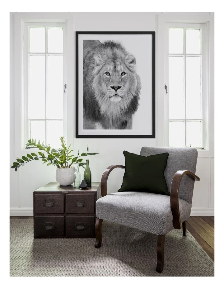 Cheap ⭐ Urban Road Lion Hunt Print White Frame 🛒 2 Cheap ⭐ Urban Road Lion Hunt Print White Frame 🛒 - Image 2
