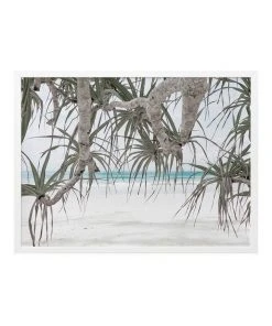 Discount ❤️ Urban Road Pandanus II Print White Frame 🧨