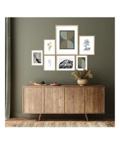 Deals ❤️ Cooper & Co Instant Gallery Wall 7 Piece Frame Set Oak ✔️ -Deals Home Décor Store 811975330 3 1 720x928