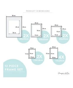 Deals 💯 Cooper & Co Instant Gallery Wall 12 Piece Frame Set Oak ✨ -Deals Home Décor Store 811975600 6 1 720x928