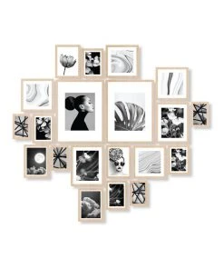 Buy 🛒 Cooper & Co Instant Gallery Wall 20 Piece Frame Set Oak 🛒