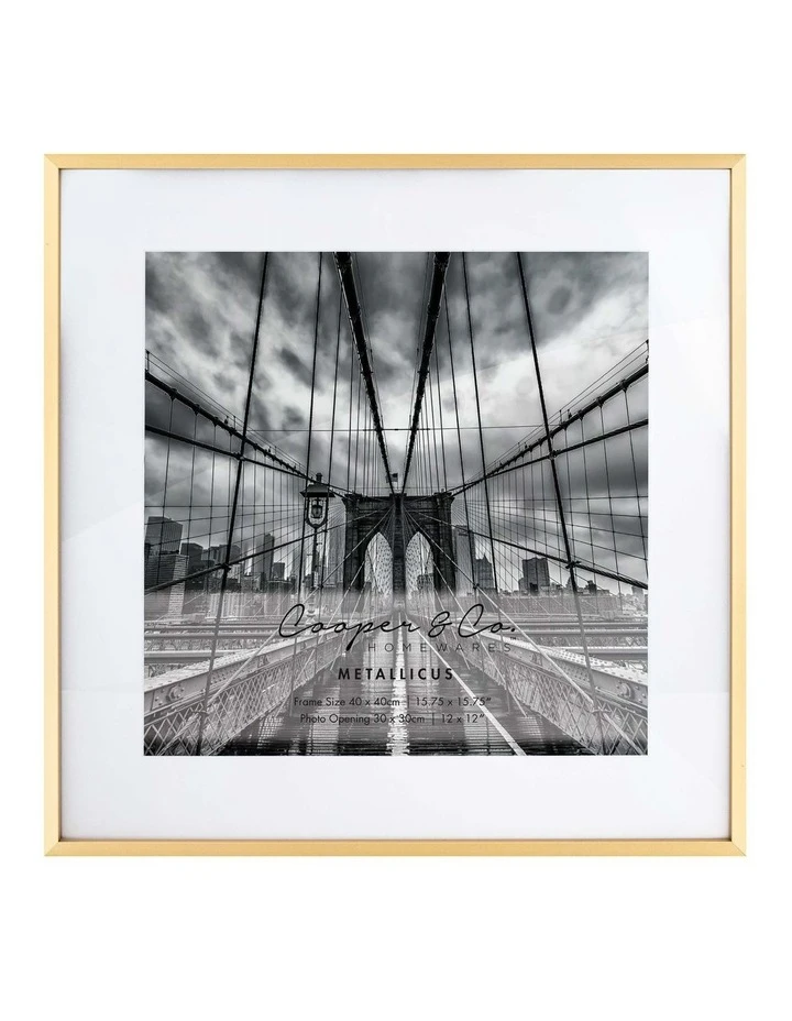New β¨ Cooper & Co 40x40cm Mat to 30x30cm Metallicus Metal Photo Frame Gold π₯ 1 New β¨ Cooper & Co 40x40cm Mat to 30x30cm Metallicus Metal Photo Frame Gold π₯