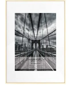 Hot Sale ✔️ Cooper & Co A1 Mat to A2 Metallicus Metal Photo Frame Gold 🤩