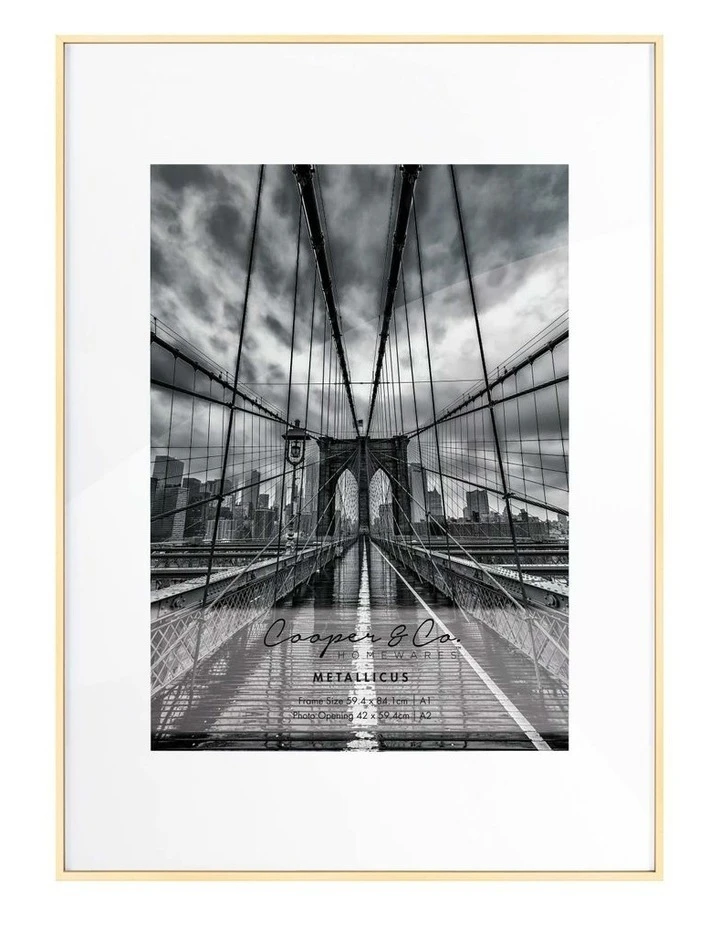 Hot Sale ✔️ Cooper & Co A1 Mat to A2 Metallicus Metal Photo Frame Gold 🤩 1 Hot Sale ✔️ Cooper & Co A1 Mat to A2 Metallicus Metal Photo Frame Gold 🤩