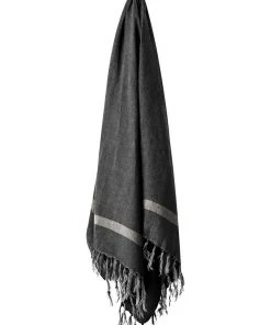 Promo 🧨 Aura Home Herringbone Throw in Charcoal ⌛