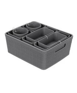 Cheap ⭐ BOX SWEDEN 10pc Ivy Weave Basket Home Organisation Set Storage Container Assort. ❤️ -Deals Home Décor Store 814098520 4 720x928