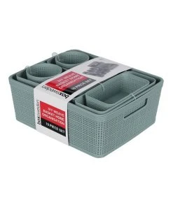 Cheap ⭐ BOX SWEDEN 10pc Ivy Weave Basket Home Organisation Set Storage Container Assort. ❤️ -Deals Home Décor Store 814098520 7 720x928