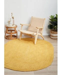 New 🌟 Rug Culture Bondi Yellow Oval Rug 😀 -Deals Home Décor Store 815158180 3 720x928