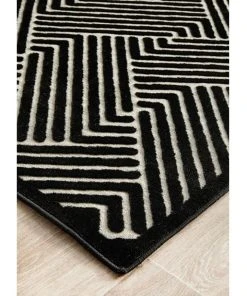 Promo ❤️ Rug Culture York Cindy Black & Gold Rug 😉 -Deals Home Décor Store 815159080 5 720x928