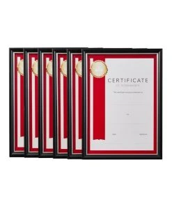 Discount ⌛ Cooper & Co 6pk A4 Classic Certificate Frame Black/Silver 🥰