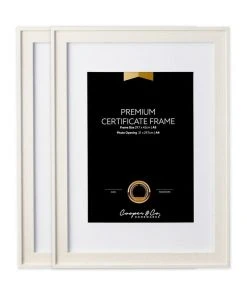 Discount ⌛ Cooper & Co 2pk A3 Noose Certificate Frame White 🥰