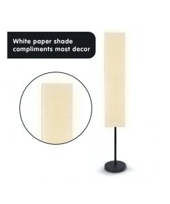 Outlet 😀 Sarantino Metal Floor Reading Corner Lamp With White Paper Wrinkle Shade Light Stand 💯 -Deals Home Décor Store 828974890 4 720x928