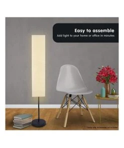 Outlet 😀 Sarantino Metal Floor Reading Corner Lamp With White Paper Wrinkle Shade Light Stand 💯 -Deals Home Décor Store 828974890 5 720x928