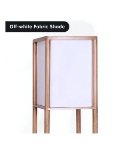 Cheap ⭐ Sarantino Etagere Floor Lamp Off-white Fabric Shade Reading Oak Wood Finish ❤️ -Deals Home Décor Store 828974980 3 720x928
