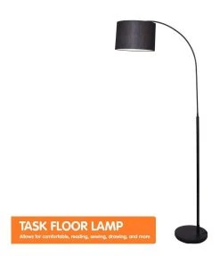 Promo 🔔 Sarantino Metal Arc Arm Floor Lamp Stand Black Post In Round Shade Modern Reading Light ❤️ 10 Promo 🔔 Sarantino Metal Arc Arm Floor Lamp Stand Black Post In Round Shade Modern Reading Light ❤️ -Deals Home Décor Store 828975880 5 720x928