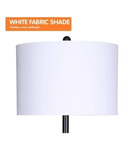 Deals 👏 Sarantino Metal Floor Lamp Stand Black Post In Round Shade Marble Finish Shelves White ✔️ -Deals Home Décor Store 828975970 3 720x928