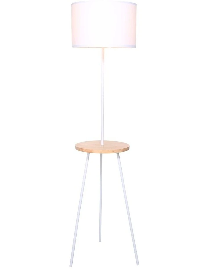 Deals π Sarantino Metal Floor Lamp Stand Tripod In Round Shade Wooden Table Shelf White βοΈ 1 Deals π Sarantino Metal Floor Lamp Stand Tripod In Round Shade Wooden Table Shelf White βοΈ
