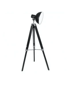 Promo 😀 Sarantino Tripod Floor Spot Lamp With Adjustable Height Metal Shade Black Reading Light 🥰