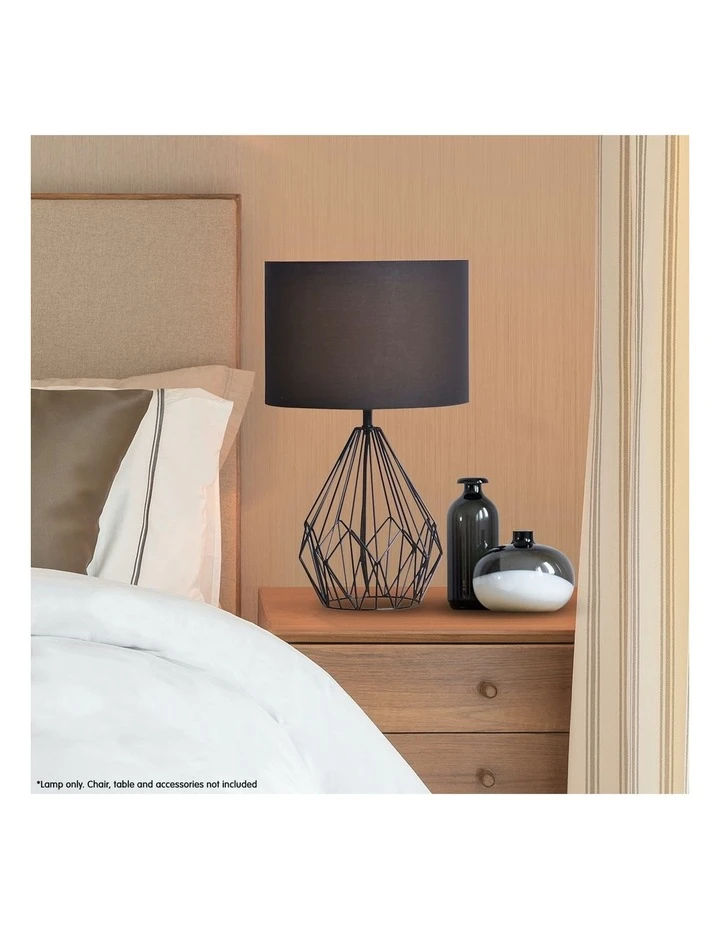 Flash Sale π Sarantino Metal Wire Table Lamp Black Finish Reading Light With Black Drum Shade π― 2 Flash Sale π Sarantino Metal Wire Table Lamp Black Finish Reading Light With Black Drum Shade π― - Image 2