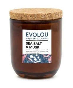 Best Pirce 🤩 Salt&Pepper Evolou Candle Sea Salt & Musk 175g ⭐