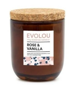 Coupon 💯 Salt&Pepper Evolou Candle Rose & Vanilla 175g ✨
