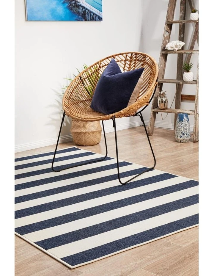 Hot Sale ❤️ Rug Culture Seaside 4444 Navy White Rug ⭐ 2 Hot Sale ❤️ Rug Culture Seaside 4444 Navy White Rug ⭐ - Image 2