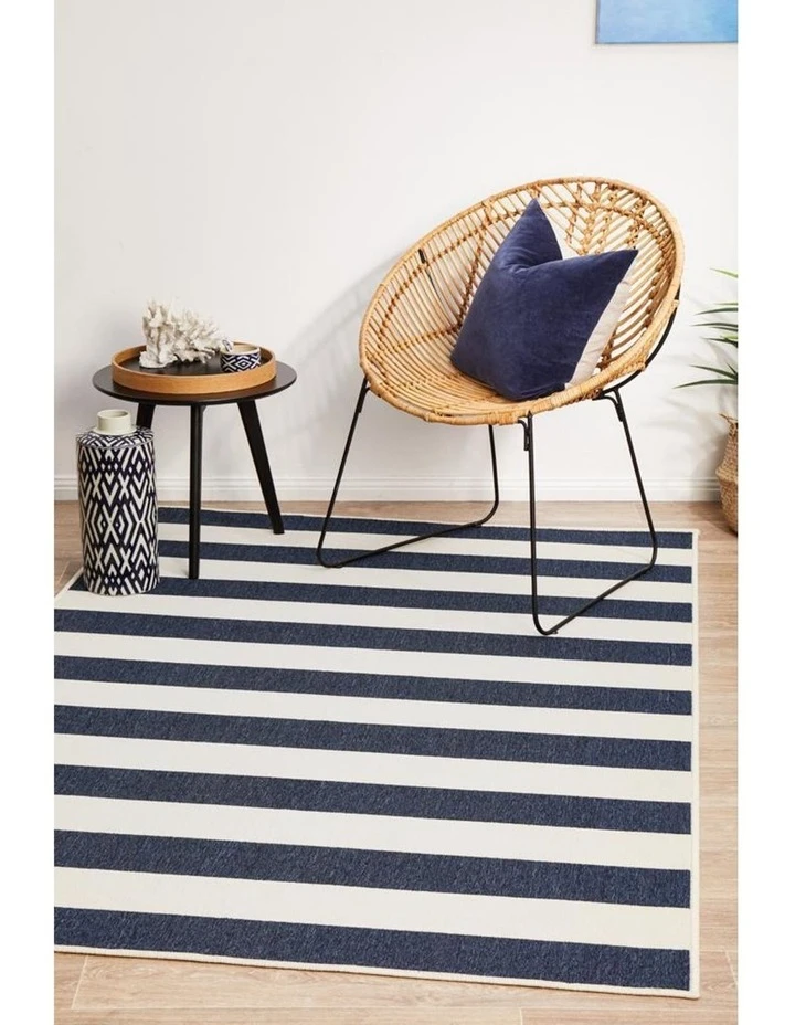 Hot Sale ❤️ Rug Culture Seaside 4444 Navy White Rug ⭐ 3 Hot Sale ❤️ Rug Culture Seaside 4444 Navy White Rug ⭐ - Image 3