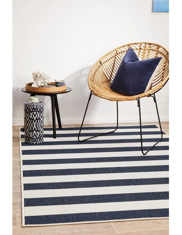 Hot Sale ❤️ Rug Culture Seaside 4444 Navy White Rug ⭐ 4 Hot Sale ❤️ Rug Culture Seaside 4444 Navy White Rug ⭐ - Image 4