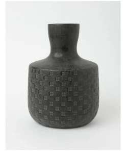 Best Sale 😉 Darren Palmer Black Textured Vase 30cm 👏