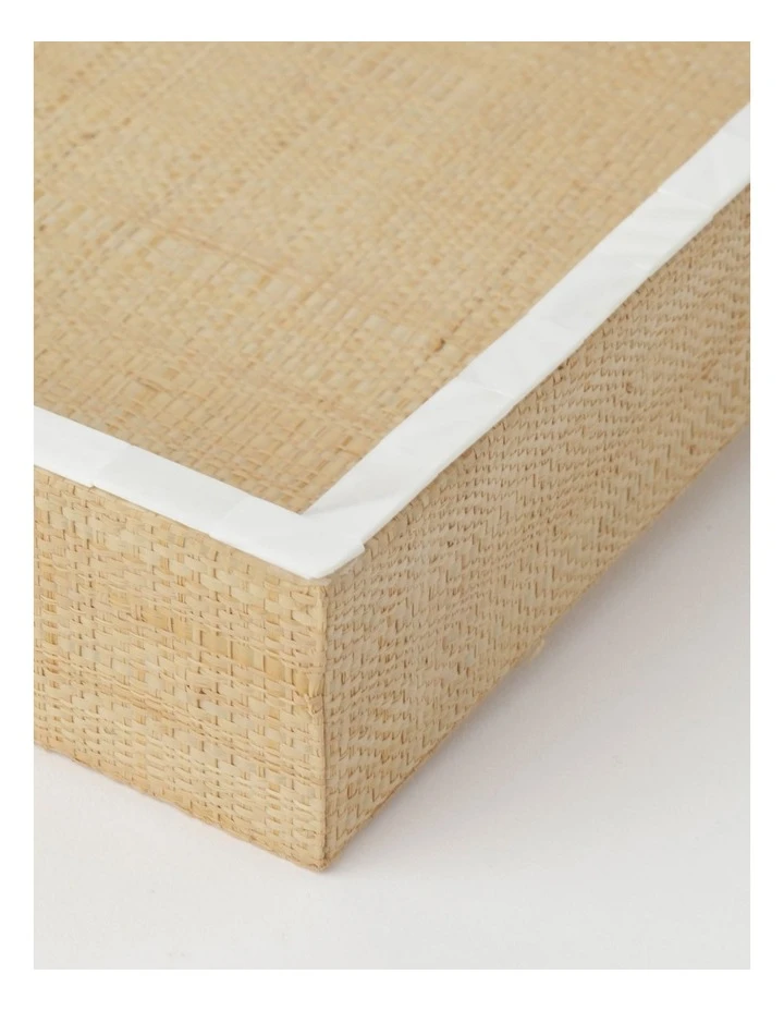 Cheap ✔️ Darren Palmer Raffia & Mother of Pearl Tray 43x30.6cm ❤️ 3 Cheap ✔️ Darren Palmer Raffia & Mother of Pearl Tray 43x30.6cm ❤️ - Image 3