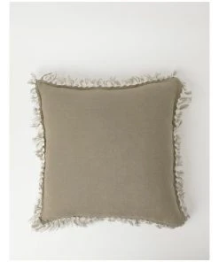 New ⌛ Australian House & Garden Moreton Tassel Linen Cushion Sand 🎁