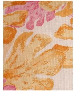 Best deal ⭐ Vue Calido Leaf Print With Fringe Cushion Pink 💯 -Deals Home Décor Store 832901950 3 720x928