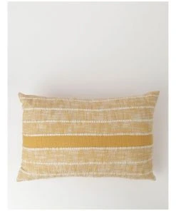 Buy π Vue Nuevo Woven Striped Breakfast Cushion in Yellow β