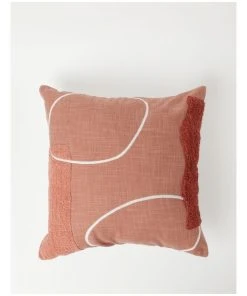 Best Pirce π₯° Vue Vega Geometric Embroidered Cushion Terracotta βοΈ
