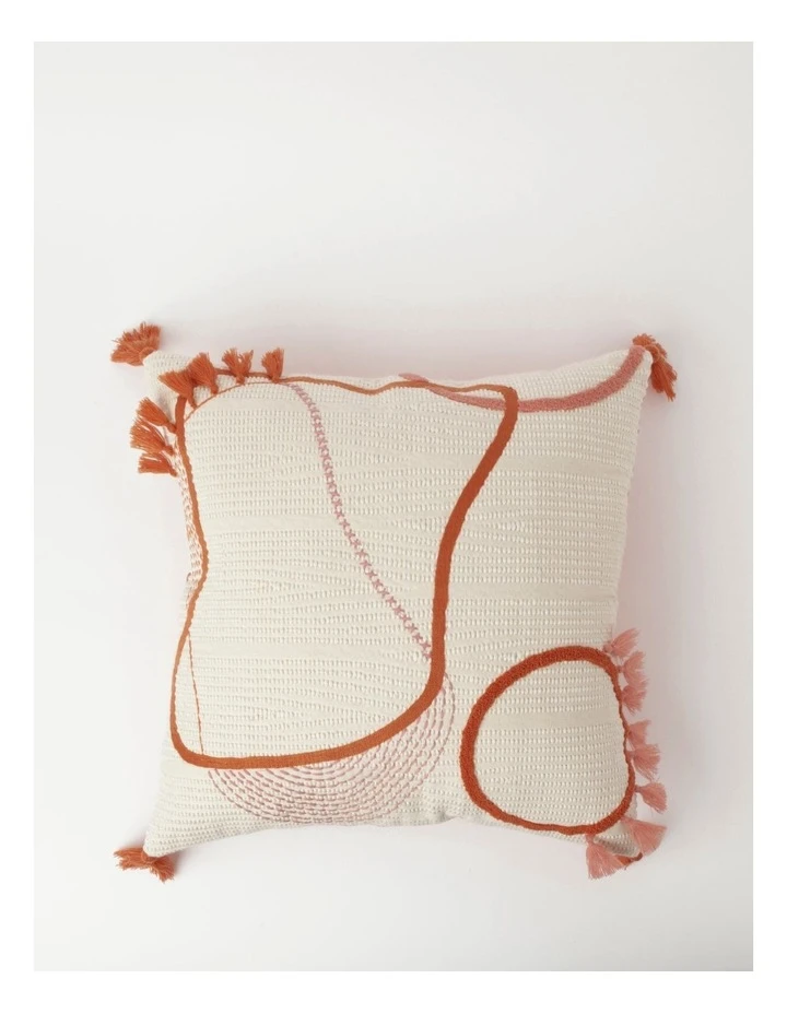 New π Vue Sundance Woven Tufted Cushion with Tassles in Terracotta π 1 New π Vue Sundance Woven Tufted Cushion with Tassles in Terracotta π