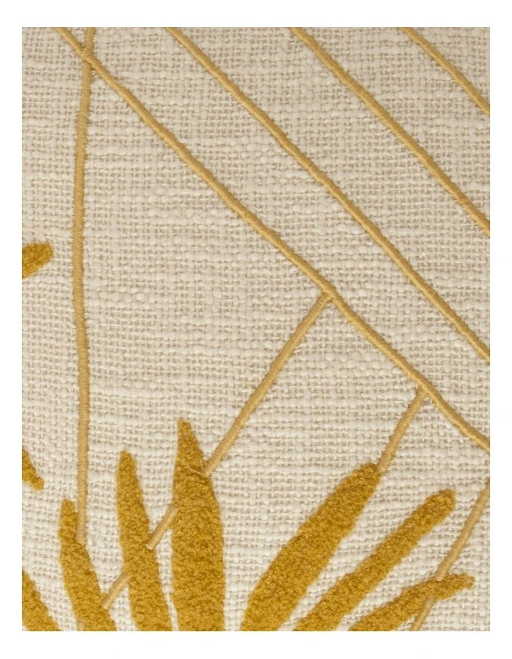 Budget π Vue Maricopa Palm Leaf Embroidered Cushion in Ochre π₯° 3 Budget π Vue Maricopa Palm Leaf Embroidered Cushion in Ochre π₯° - Image 3