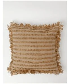 Brand new π Australian House & Garden Coorabell Raffia & Cotton With Fringe Cushion Natural βοΈ