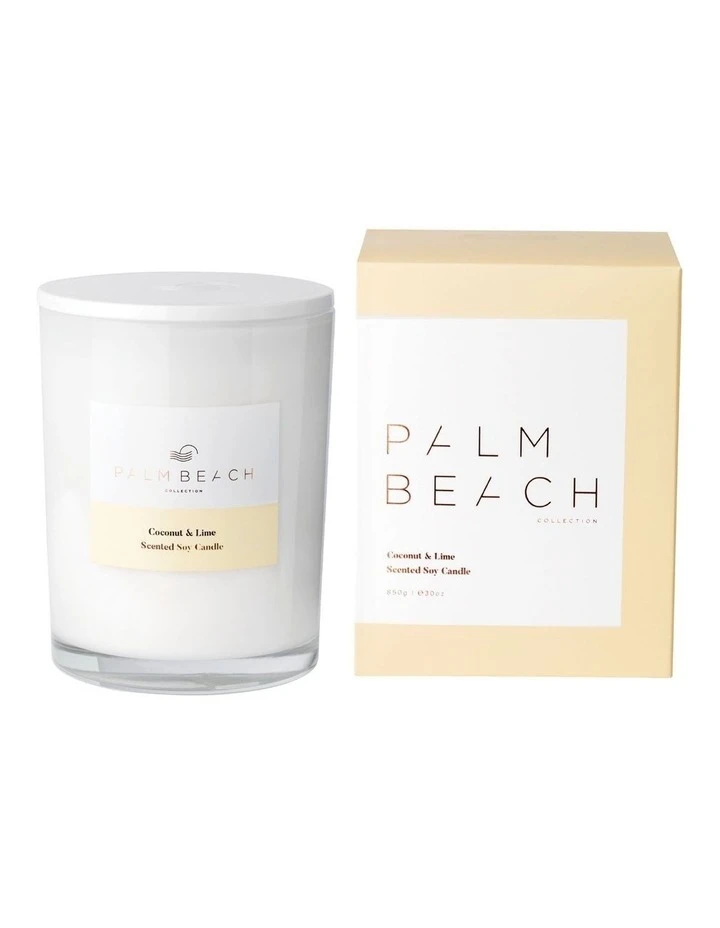 Cheap ✔️ Palm Beach Collection Coconut & Lime 850g Scented Soy Deluxe Candle ✨ 1 Cheap ✔️ Palm Beach Collection Coconut & Lime 850g Scented Soy Deluxe Candle ✨