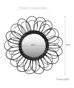 Budget 🥰 Cooper & Co 55cm Baja Black Willow Wall Mirror 🔔 -Deals Home Décor Store 835344280 6 720x928